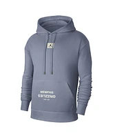 Jordan Men's Gray Memphis Grizzlies Courtside Statement Edition Pullover Hoodie