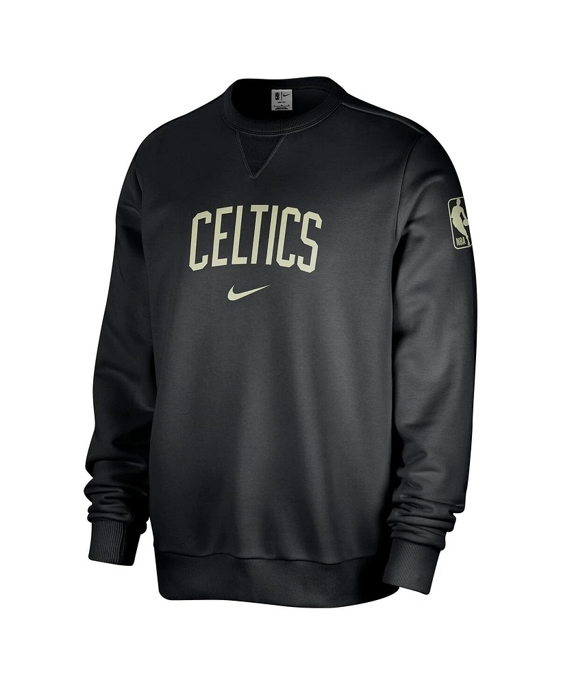 Nike Men's Black Boston Celtics Courtside Standard Issue Performance Pullover Sweatshirt