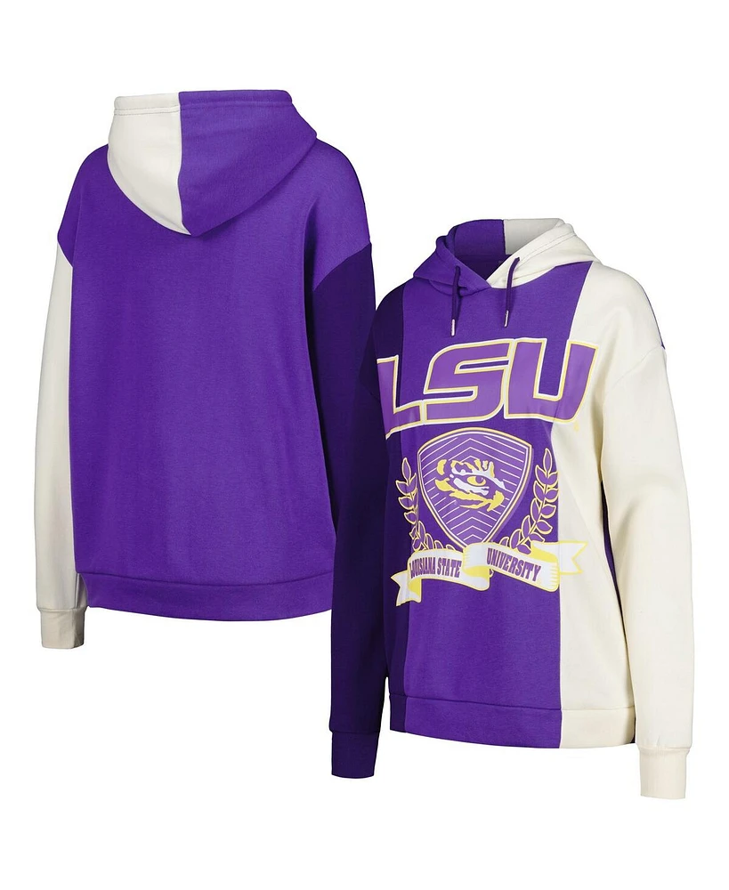 Gameday Couture Women's Purple Lsu Tigers Hall of Fame Colorblock Pullover Hoodie