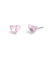 Coach Faux Stone Halo Heart Stud Convertible Earrings