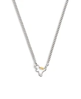 Coach Two-Tone Signature Carabiner Rexy Pendant Necklace