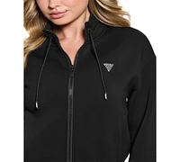 Guess Women's Cecilia Scuba High-Neck Zip-Up Sweatshirt