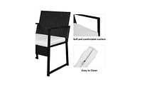 Slickblue 3-Piece Set: Single Coffee Table and 1 Exposed Flat Chair Stylish Living Room Furniture