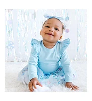 Sweet Wink Baby Girl's Snow Princess Iridescent Tulle Bow Baby Headband