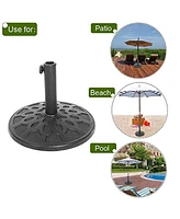 Slickblue Round Heavy-Duty Patio Umbrella Base Stand Stable Outdoor Support for Umbrellas