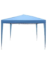 Slickblue 10 ft. Foldable Pop-Up Canopy Tent Height Adjustable with Carrying Bag for Parties, Picnics & Camping