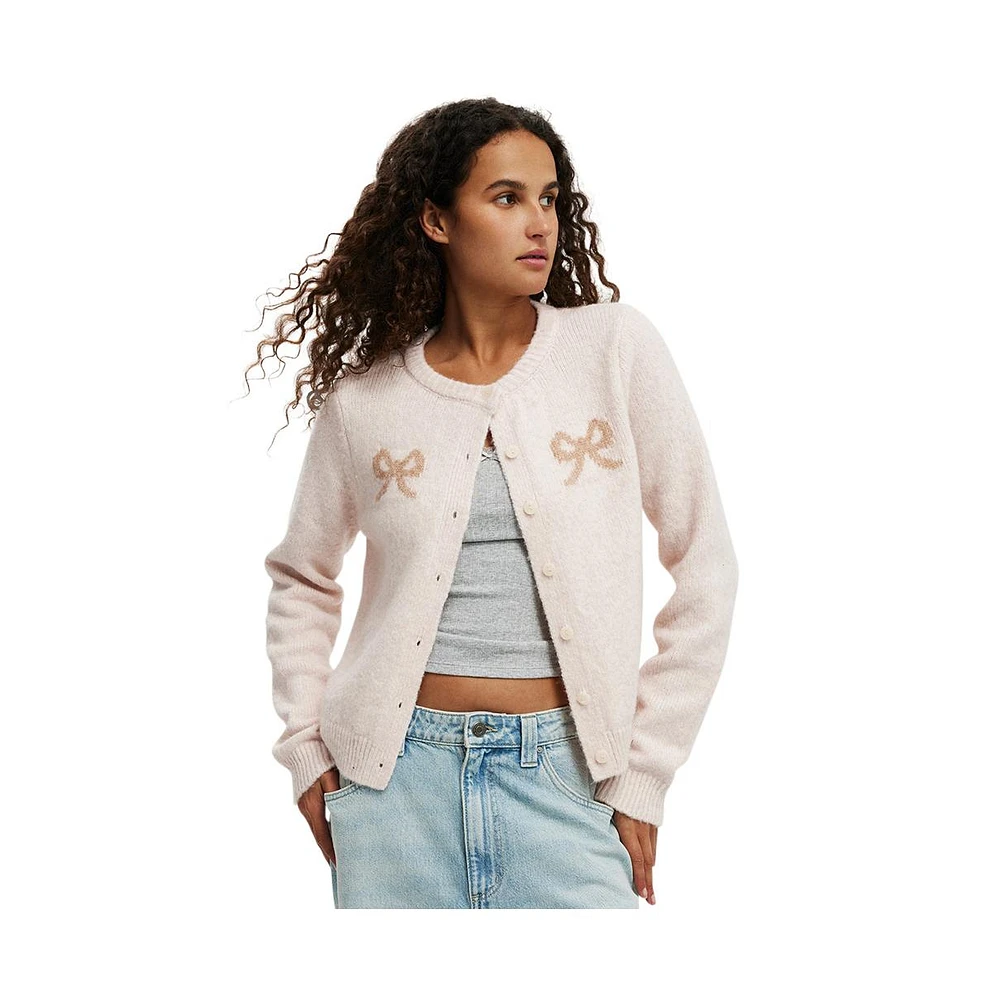 Cotton On Women's Luxe Crew Button Cardigan