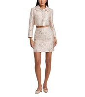 Mac Duggal Women's Brocade Mini Skirt