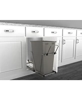 Rev-a-shelf Pullout Trash Can 35 qt. for Kitchen Cabinets, Gray, Rv-12KD-13C-S