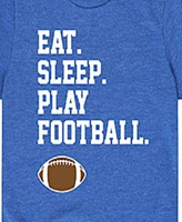 Hybrid Big Boys Eat Sleep Play Football Graphic Tee