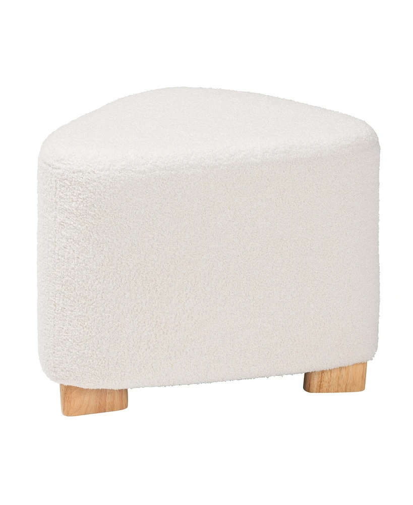 Baxton Studio Brielle Modern and Contemporary Upholstered Wood Ottoman