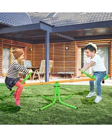 Slickblue 360 Degree Rotation Outdoor Kids Spinning Seesaw Sit and Spin Teeter Totter Outdoor Playground Equipment Swivel Teeter Totter for Backyard