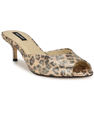 Nine West Women's Luvlie Open Toe Kitten Heel Dress Sandals