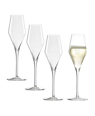 Stolzle Lausitz Quatrophil Champagne Flutes, Set of 4