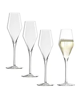 Stolzle Lausitz Quatrophil Champagne Flutes, Set of 4