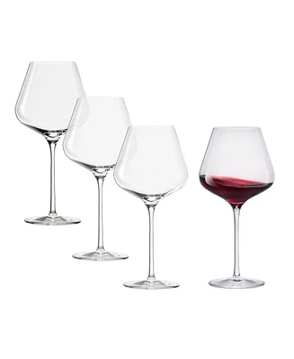 Stolzle Lausitz Quatrophil Burgundy Glasses, Set of 4