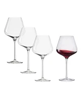 Stolzle Lausitz Quatrophil Burgundy Glasses, Set of 4