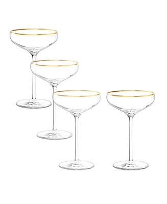 Stolzle Lausitz Cabaret Swing Saucers Glasses, Set of 4