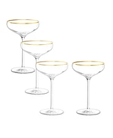 Stolzle Lausitz Cabaret Swing Saucers Glasses, Set of 4