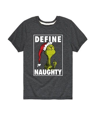 Hybrid Big Boys The Grinch Define Naughty Graphic Tee