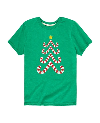 Hybrid Big Boys Candy Cane Tree Graphic Tee