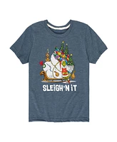 Hybrid Big Boys The Grinch Sleigh'n It Graphic Tee