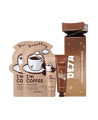 Tonymoly 4-Pc. Deja Brew Coffee Mask & Hand Cream Set