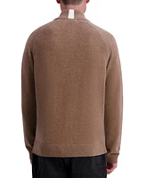 Karl Lagerfeld Paris Men's Chenille Full Zip Sweater