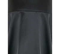 City Studios Juniors' Strapless Bow-Front Fit & Flare Dress