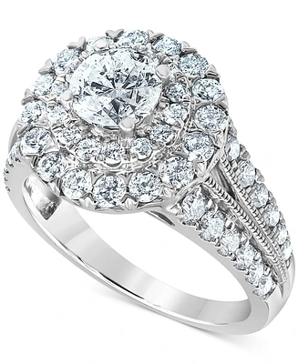 Diamond Double Halo Engagement Ring (2-1/2 ct. t.w.) in 14k White Gold