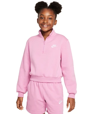 Nike Big Girls Sportswear Club Fleece 1/2-Zip Sweatshirt