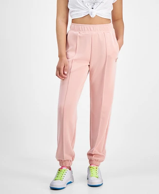 Guess Women's Olympe Seam-Front Logo-Charm Jogger Pants