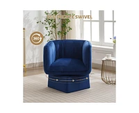 gaomon Swivel Barrel Accent Chair, Mid Century 360 Comfy Round Accent Sofa for Bedroom