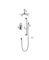 Casainc 10 Inch 2 Function Ceiling Mount Dual Shower Heads Shower System