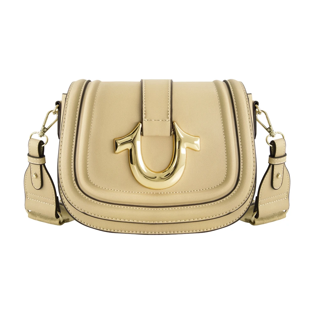 True Religion Saddle Bag with Gold Hardware