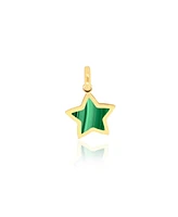 The Lovery Malachite Star Charm 14K Gold