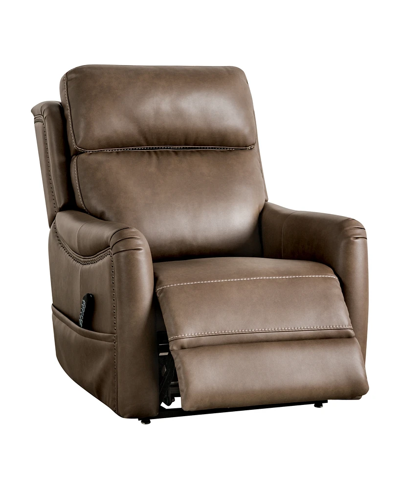 Furniture of America 33" Starbright Artificial Leather Power Recliner Lift Chair