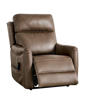 Furniture of America 33" Starbright Faux Leather Power Recliner Lift Chair