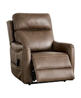 Furniture of America 33" Starbright Artificial Leather Power Recliner Lift Chair