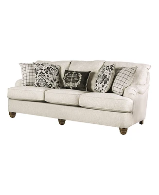 Furniture of America 93" Stacy Pleated Arm Sofa