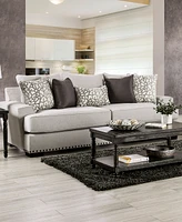Furniture of America 101" Sedrev Linen Track Arm Sofa