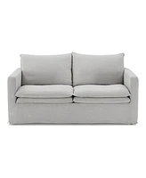 Furniture of America 68" Linen Maddy 2-Seater Narrow Track Arm Loveseat