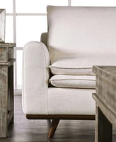 Furniture of America 83" Kasi Cotton Round Arm Sofa