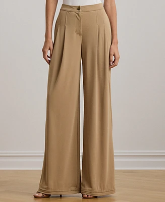 Lauren Ralph Plus Stretch Jersey Wide-Leg Pants