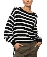Sanctuary Women's Striped Side-Tie Sweater