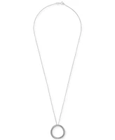 Diamond Open Circle Pendant Necklace (1/2 ct. t.w.) in Sterling Silver, 18" + 2" extender, Exclusively at Macy's