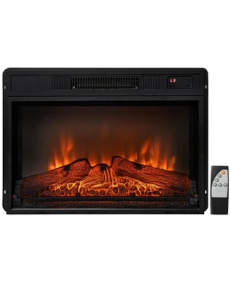 Sugift 18/23 Inch Electric Fireplace Inserted with Adjustable Led Flame-23 inches