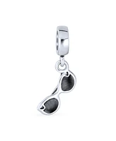Bling Jewelry Black Movie Star Sunglasses Glass Charm Bead Bracelets