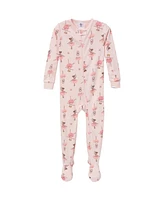 Gerber Baby Girls' Snug Fit Footed Pajamas, 2-Pack, Ballerinas