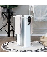 Sugift 1500W Electric Space Heater Oil Filled Radiator Heater with Foldable Rack